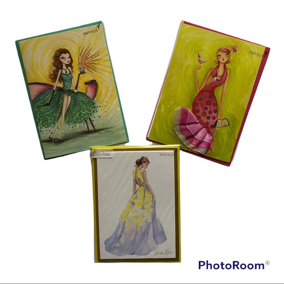 Papyrus Other - 3/$15 Papyrus Set of 3 Greeting Cards Blank & Birthday New In Sealed Package